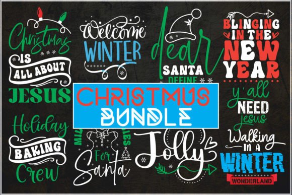 Christmas Bundle Typography Design