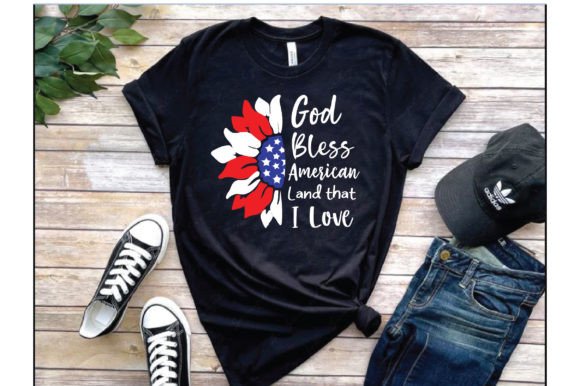 God Bless America Land Dad I Love.tshirt T-Shirt Designs