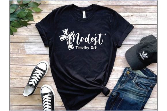Modest Timothy 2 9. Typography T Shirt T-Shirt Designs