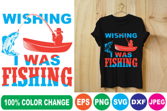 Wishing I Was Fishing T Shirt T-Shirt Designs Review